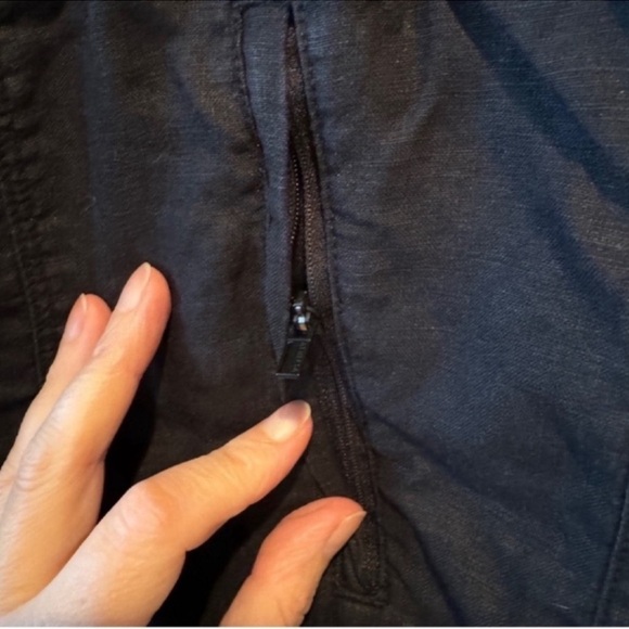 Athleta retreat linen short mid rise Black Large - Picture 9 of 11